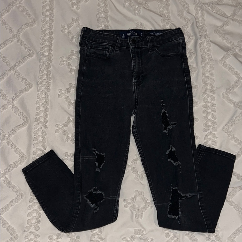 Hollister Black Distressed Skinny Jeans
